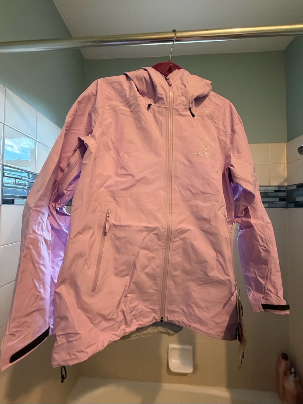 NWT Arc'teryx Women's BETA LT Hooded Shell Jacket - Light Pink. Large